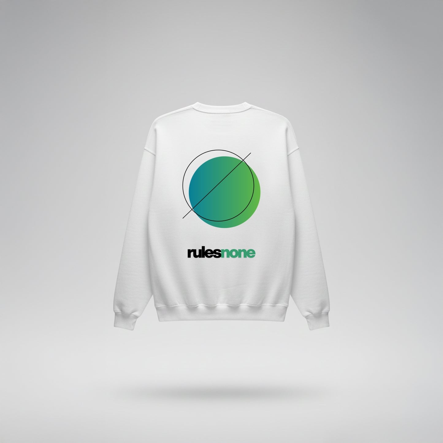 White Sweatshirt – Rules None (Green) – Sweaz
