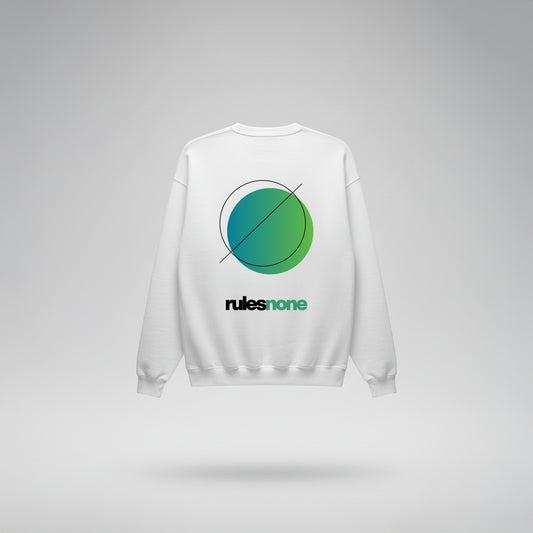 White Sweatshirt – Rules None (Green) – Sweaz