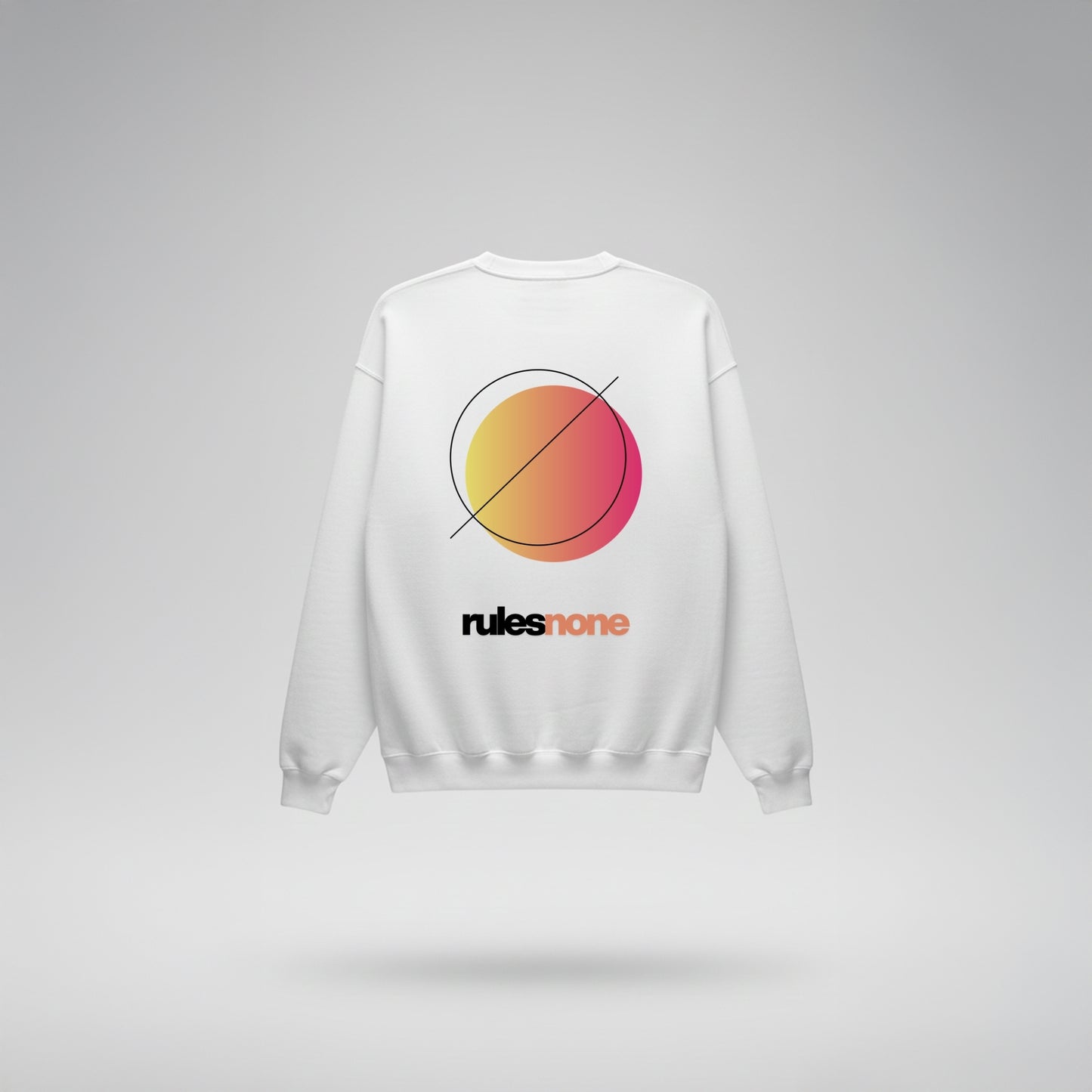 White Sweatshirt – Rules None (Orange) – Sweaz