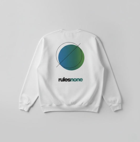 White Sweatshirt – Rules None (Green) – Sweaz