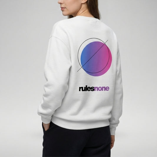 White Sweatshirt – Rules None (Purple) – Sweaz