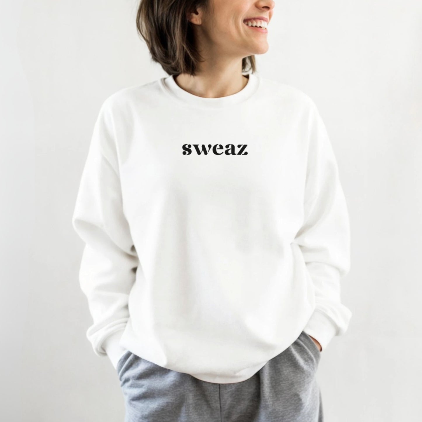 White Sweatshirt – Rules None (Purple) – Sweaz