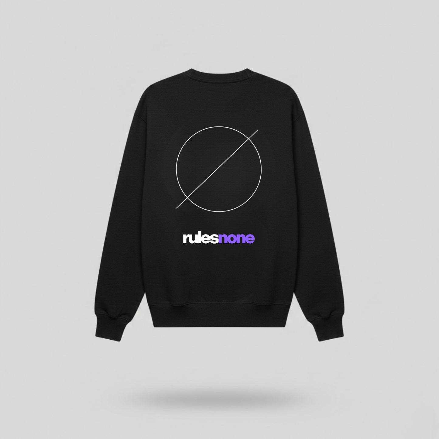 Black Sweatshirt – Rules None (Purple) – Sweaz