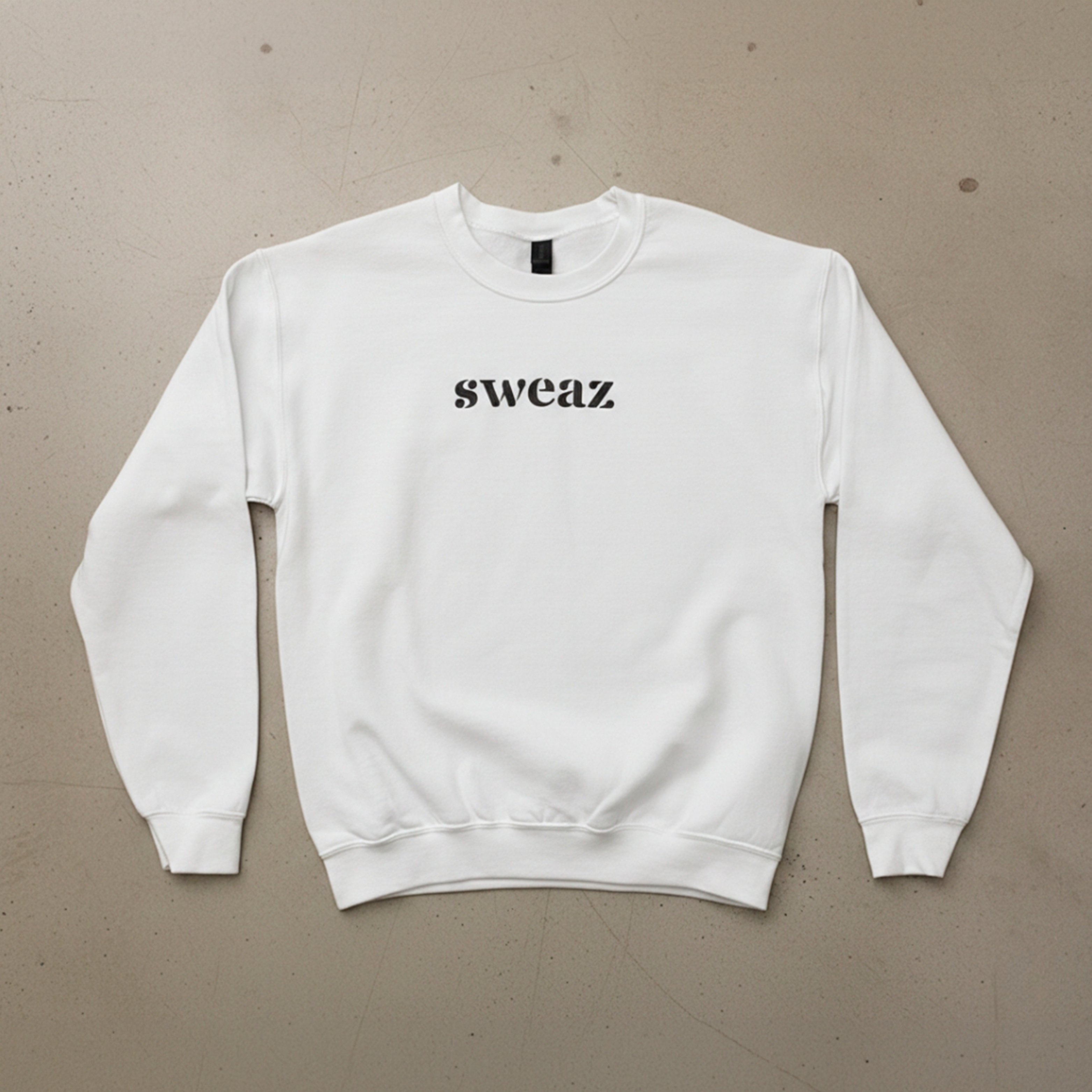 Sweaz "rulesnone" Graphic Sweatshirt - White/Green