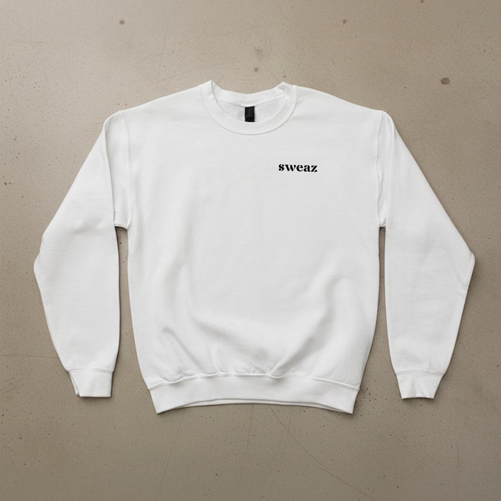 Sweaz "rulesnone" Graphic Sweatshirt - White/Green