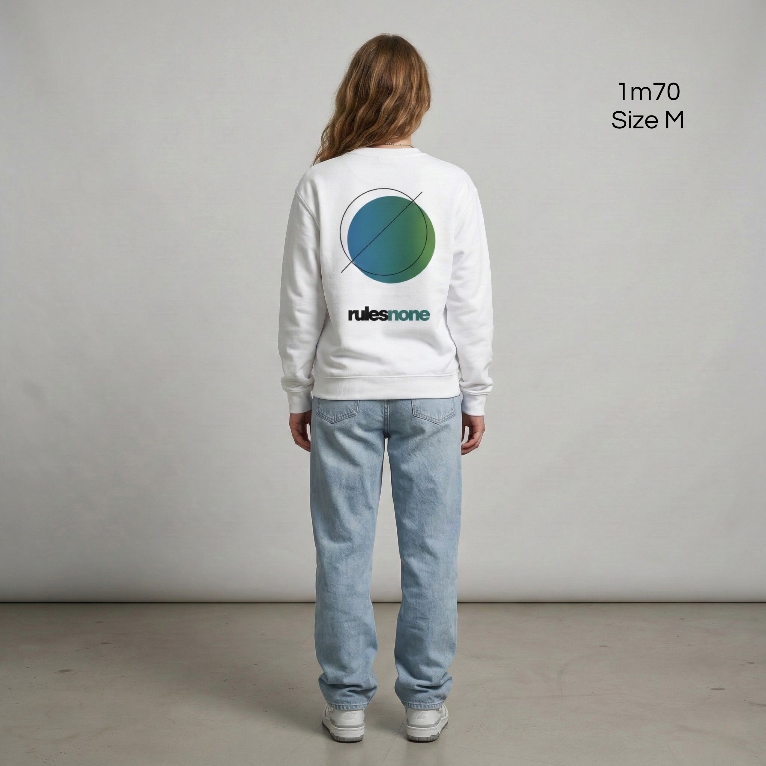 Sweaz "rulesnone" Graphic Sweatshirt - White/Green
