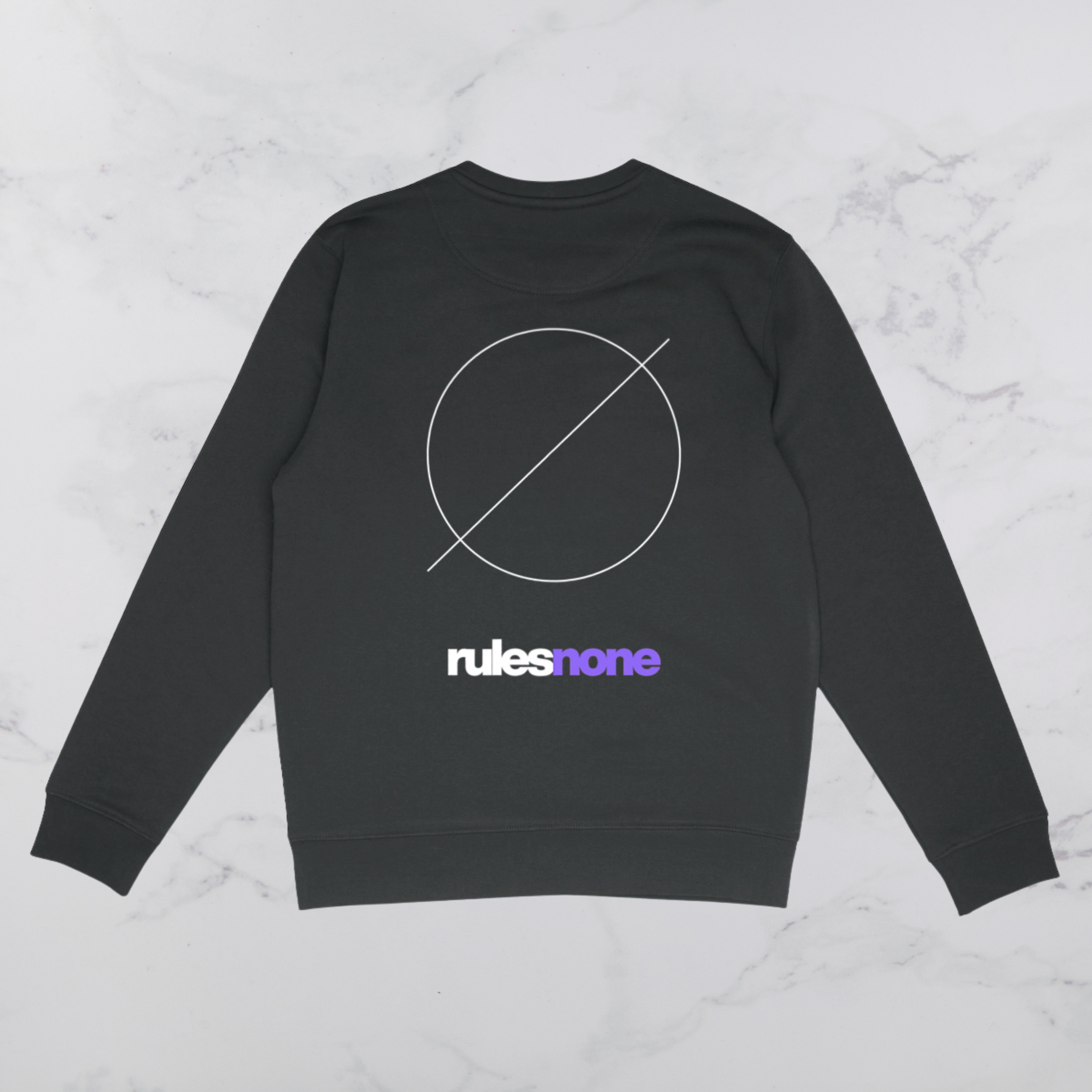 Sweaz "rulesnone" Graphic Sweatshirt - Black/Purple