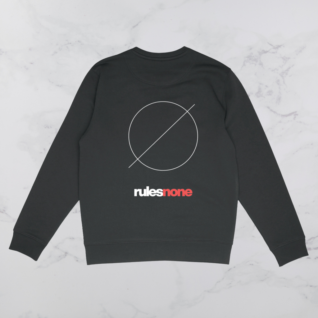 Sweaz "rulesnone" Graphic Sweatshirt - Black/Red