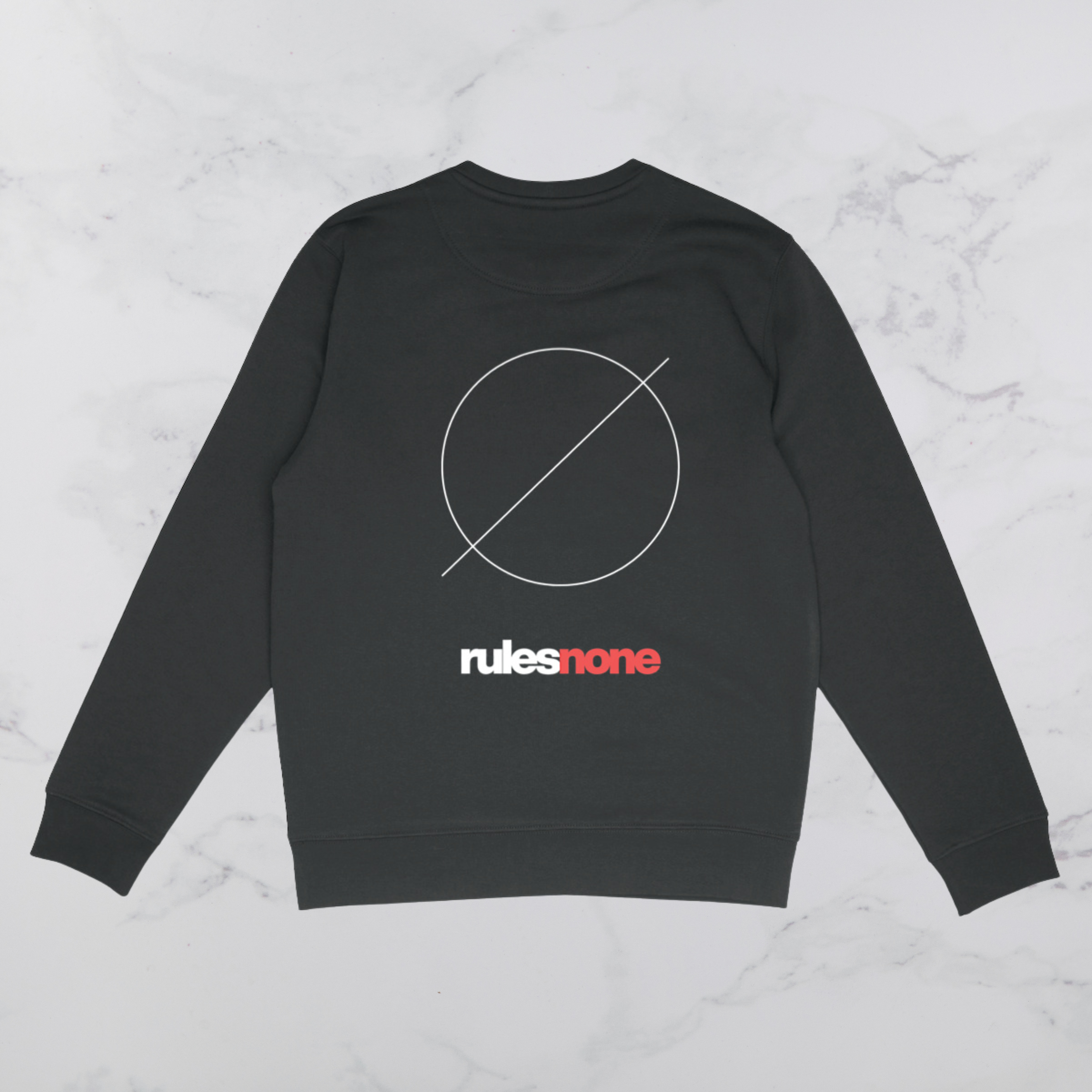 Sweaz "rulesnone" Graphic Sweatshirt - Black/Red