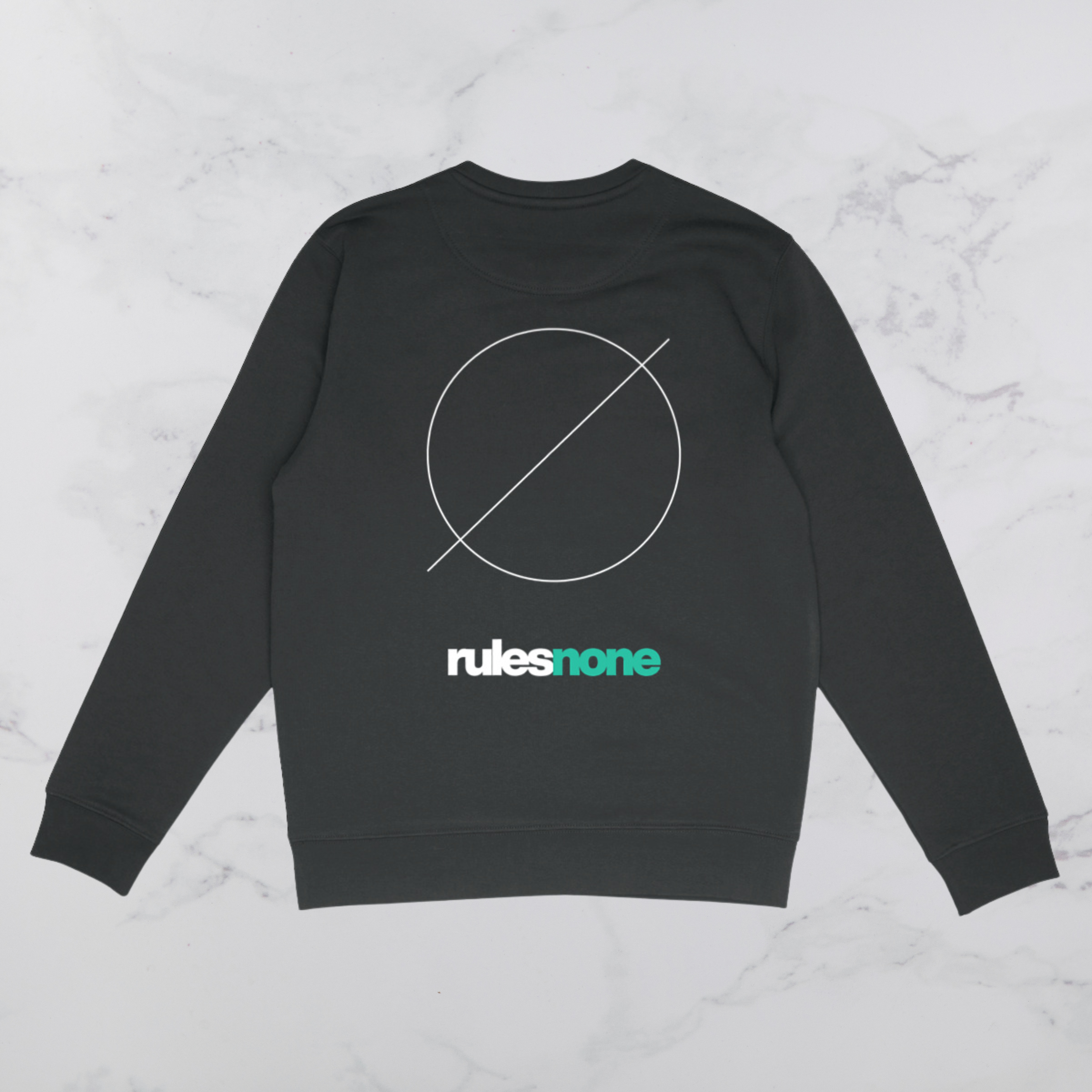 Sweaz "rulesnone" Graphic Sweatshirt - Black/Green