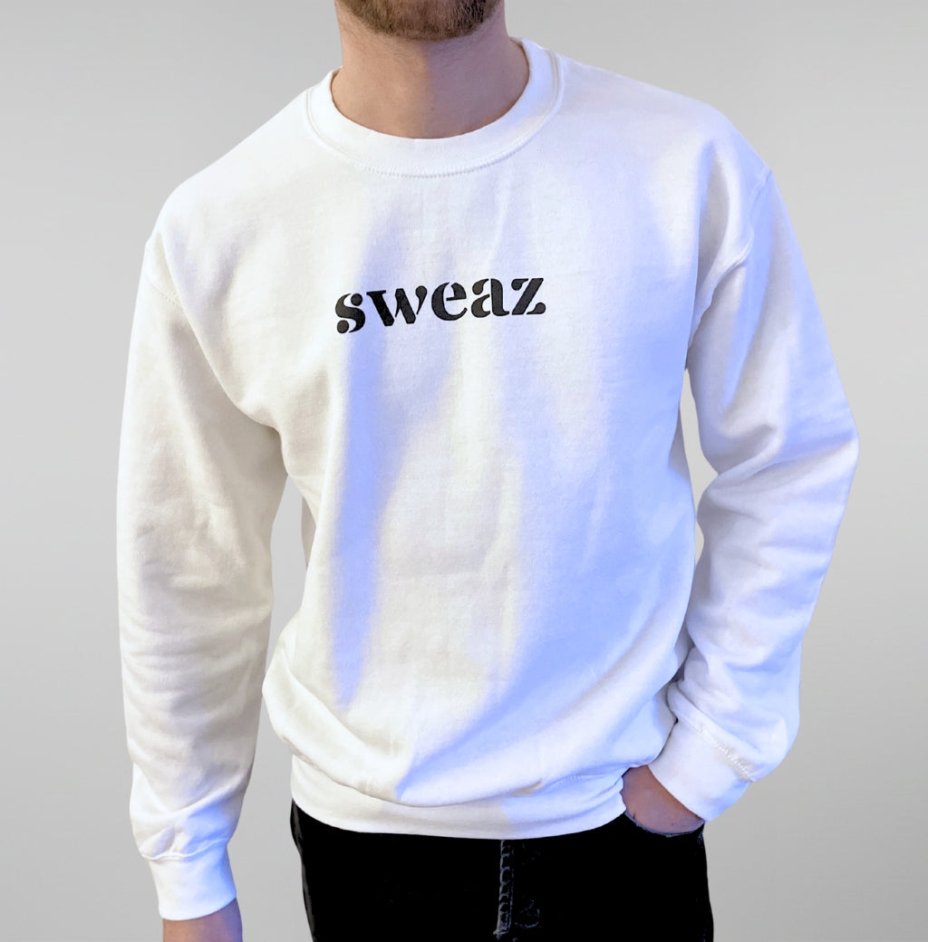 White Sweatshirt – Rules None (Orange) – Sweaz