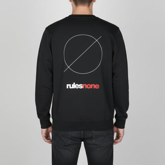 Black Sweatshirt – Rules None (Red) – Sweaz