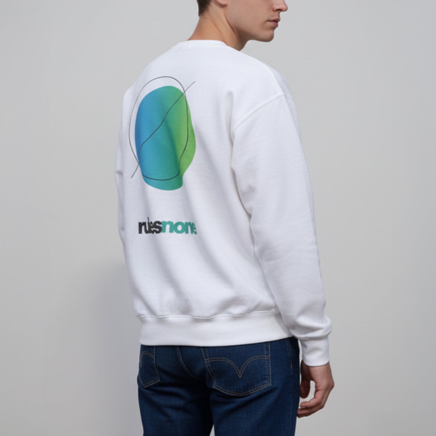 White Sweatshirt – Rules None (Green) – Sweaz