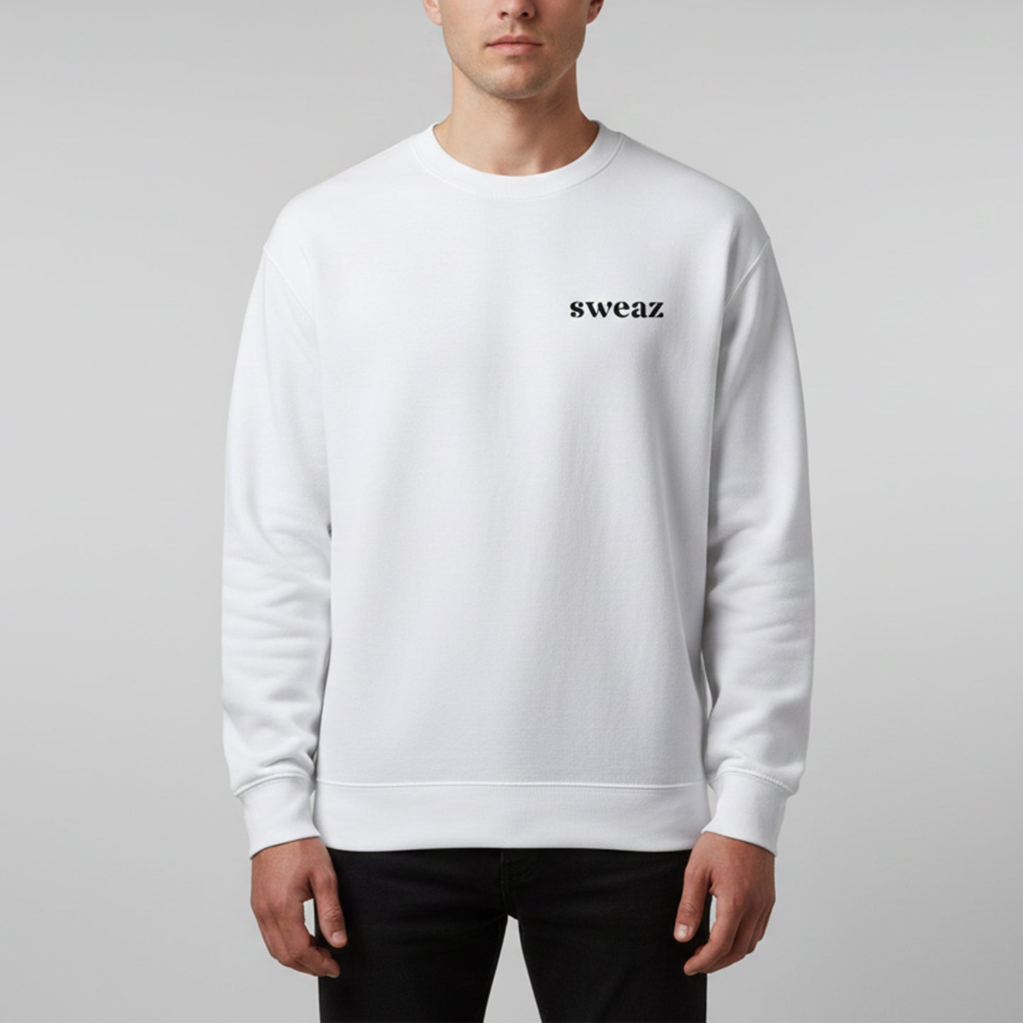White Sweatshirt – Perfect Match (Dark Cyan Lilac) – Sweaz