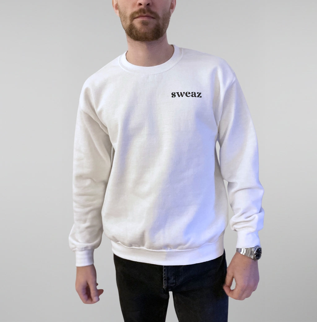 White Sweatshirt – Rules None (Green) – Sweaz