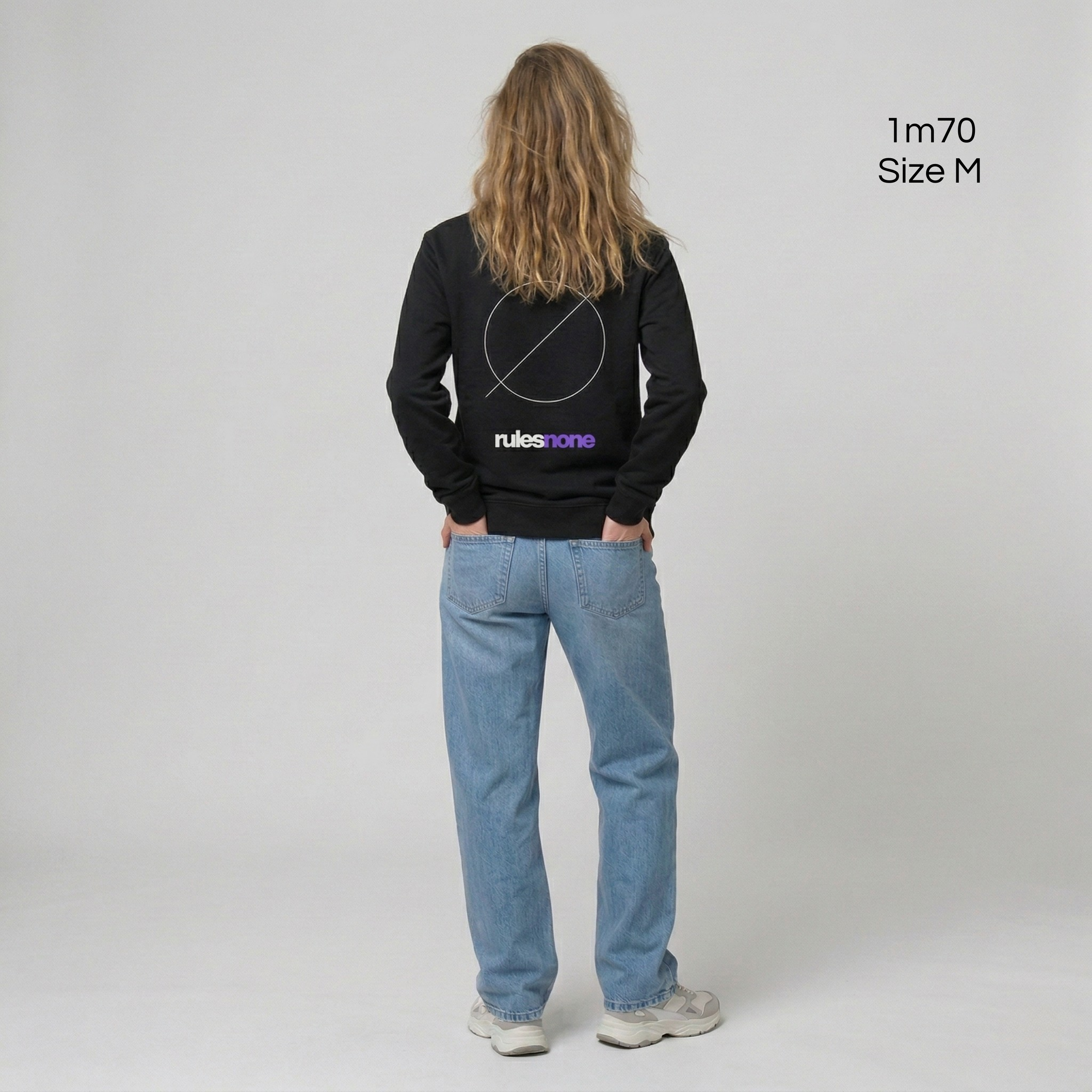 Sweaz "rulesnone" Graphic Sweatshirt - Black/Purple