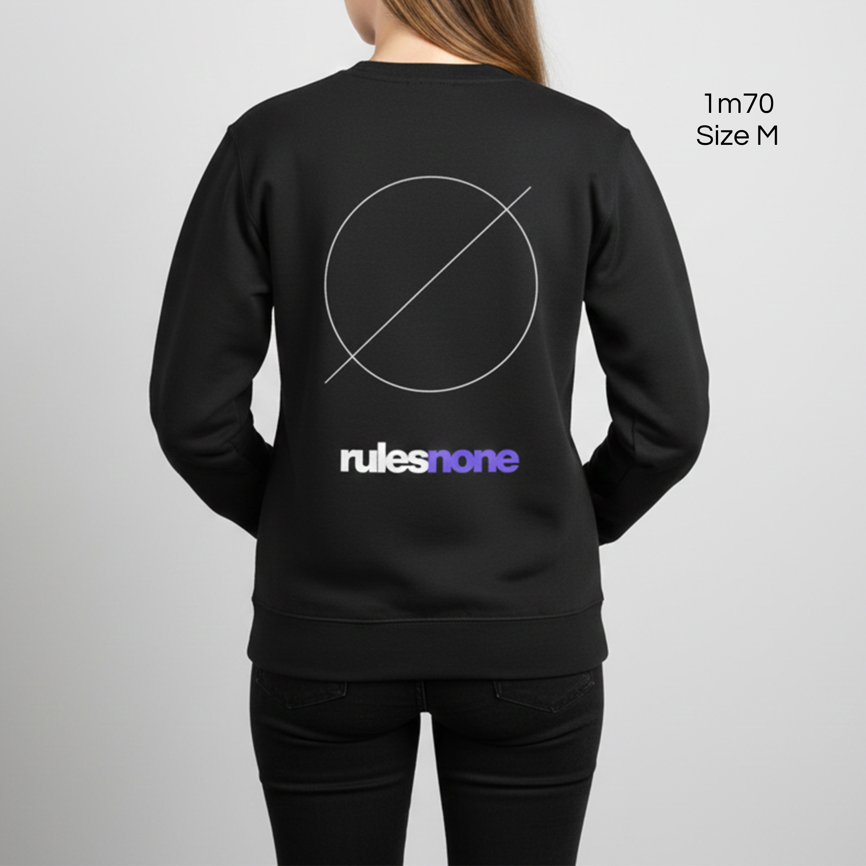 Sweaz "rulesnone" Graphic Sweatshirt - Black/Purple