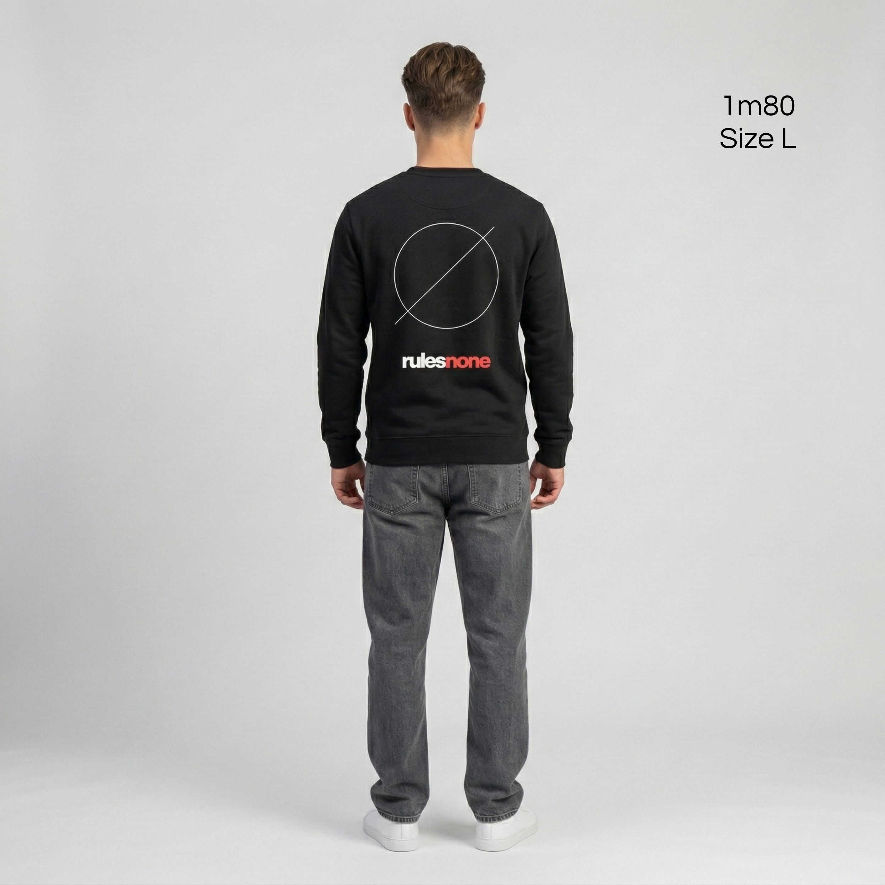 Sweaz "rulesnone" Graphic Sweatshirt - Black/Red