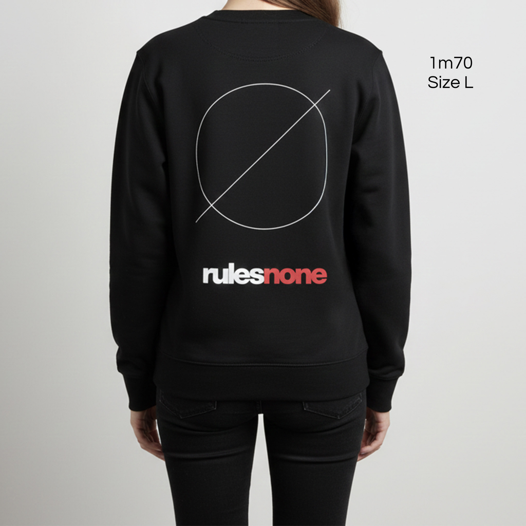 Sweaz "rulesnone" Graphic Sweatshirt - Black/Red