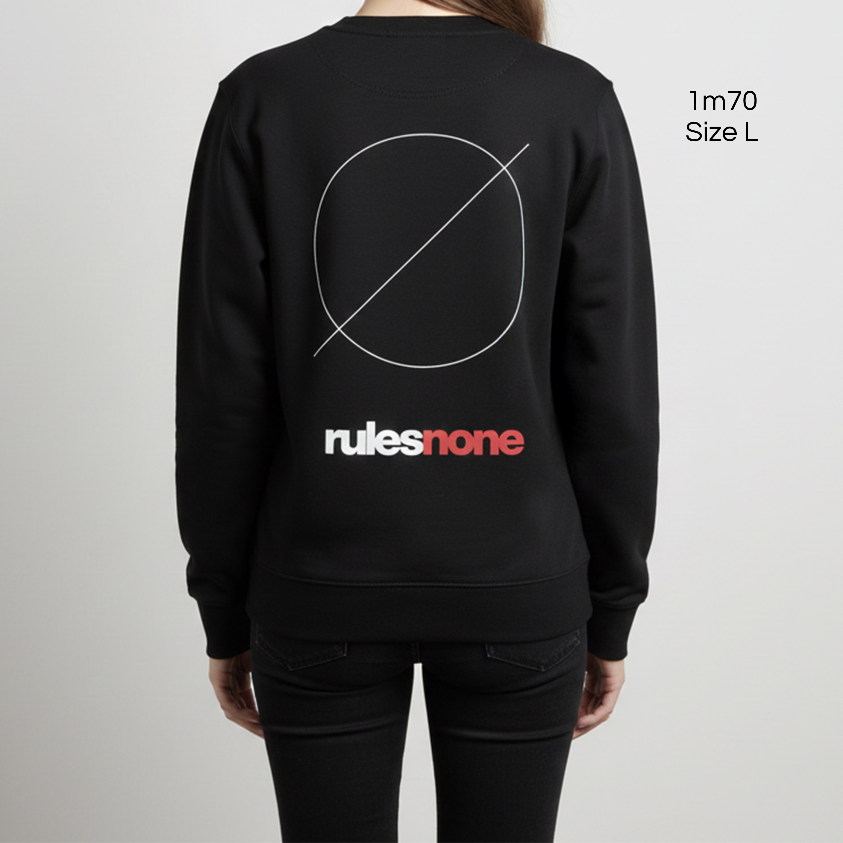Sweaz "rulesnone" Graphic Sweatshirt - Black/Red