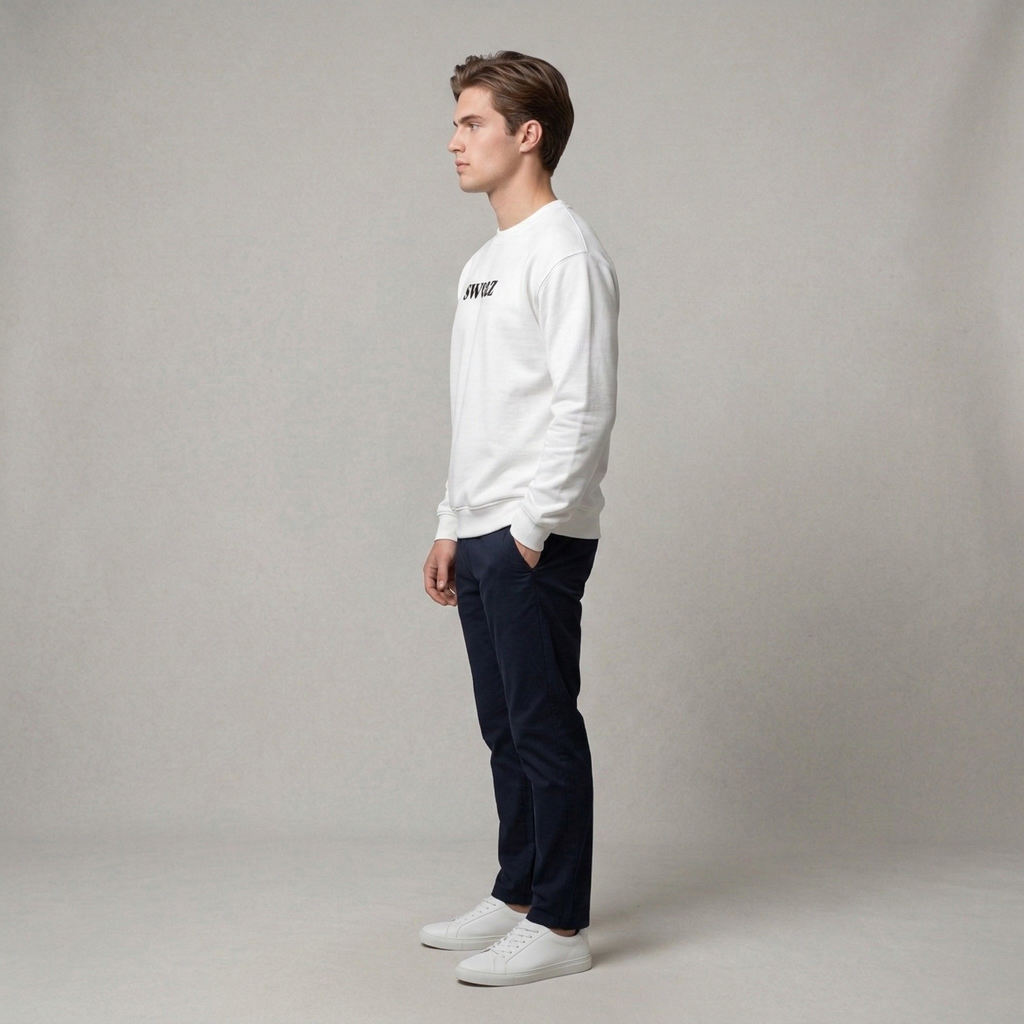 Sweaz "rulesnone" Graphic Sweatshirt - White/Green