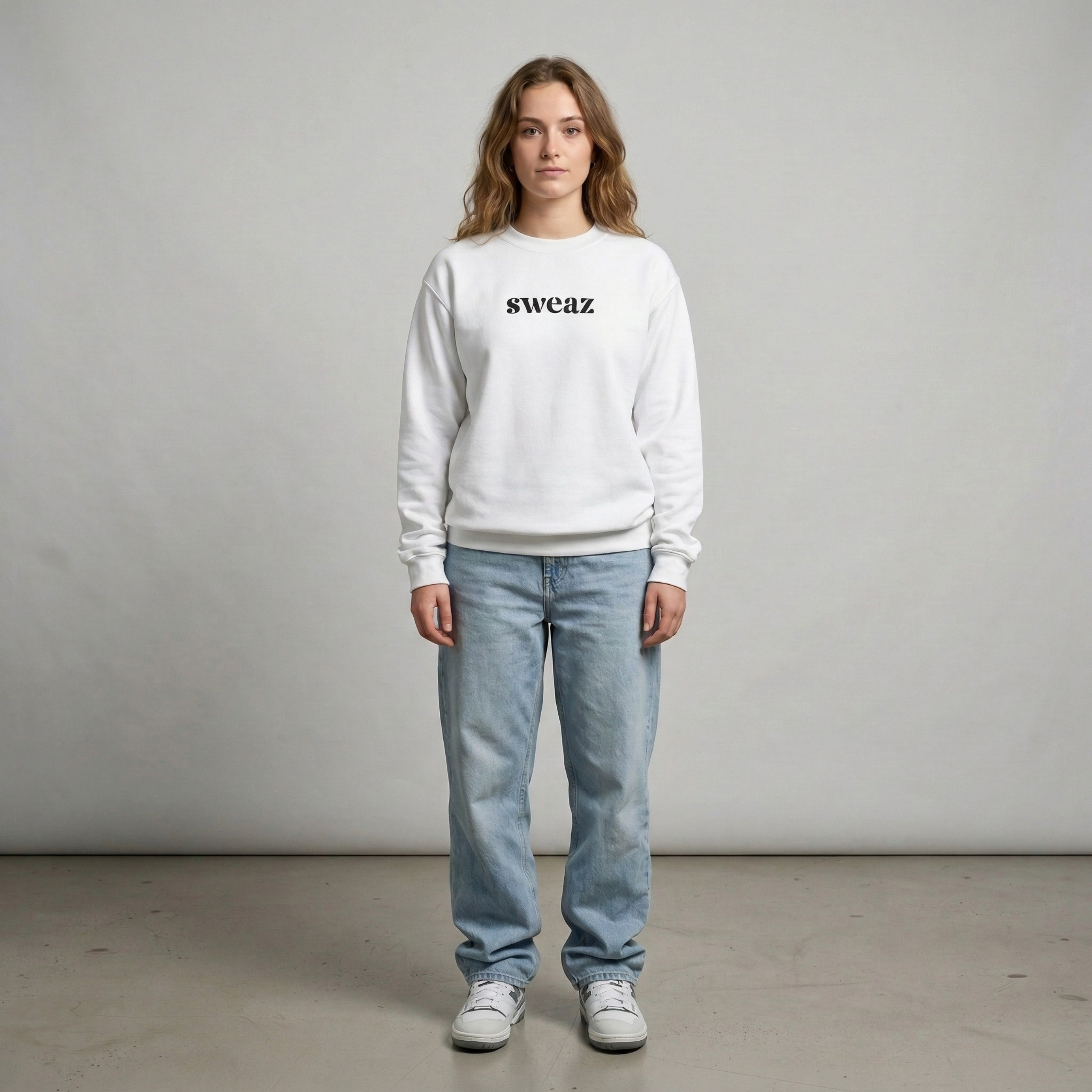 Sweaz "rulesnone" Graphic Sweatshirt - White/Green