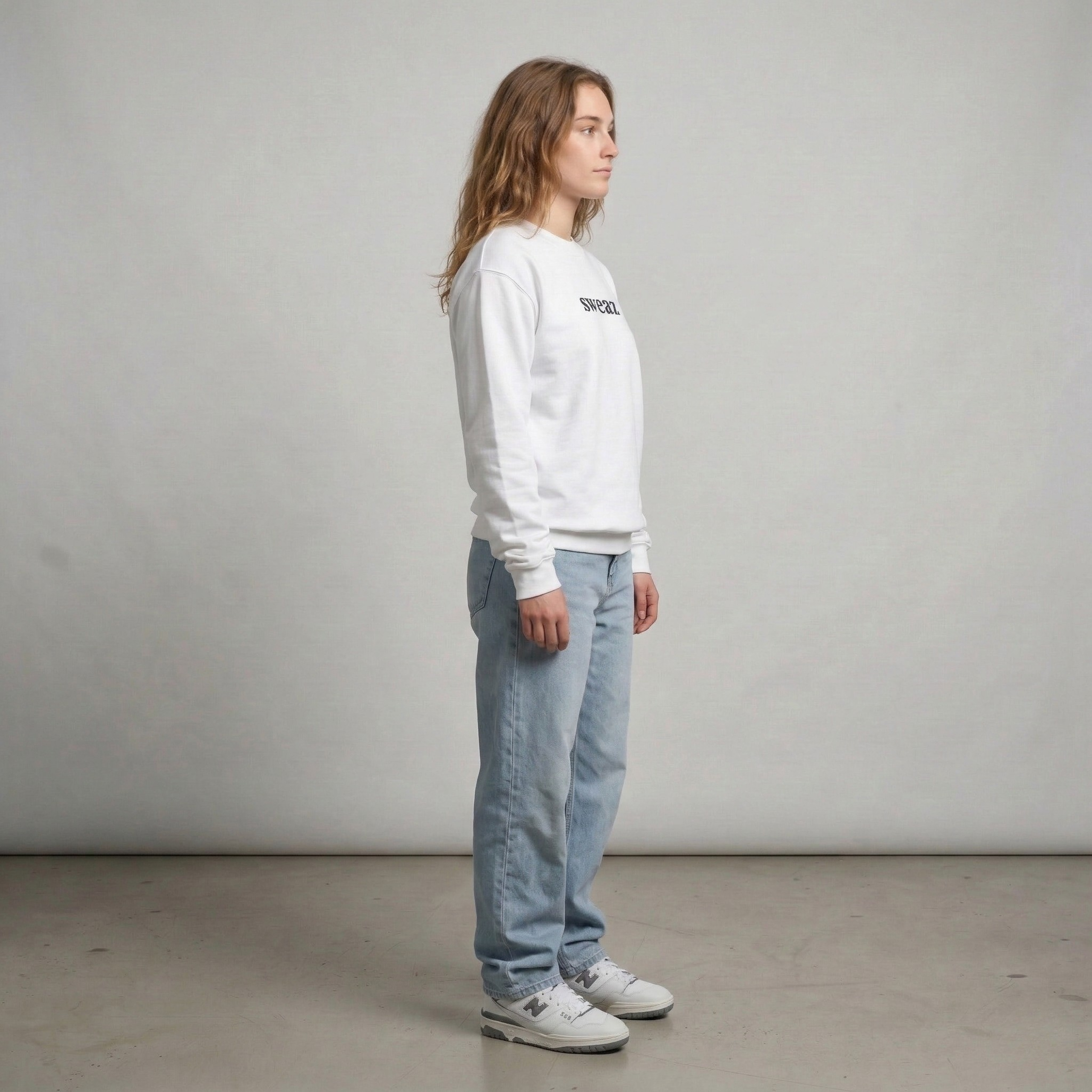 Sweaz "rulesnone" Graphic Sweatshirt - White/Green