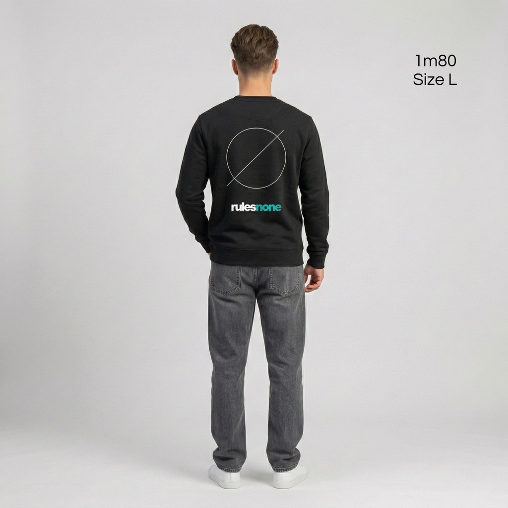 Sweaz "rulesnone" Graphic Sweatshirt - Black/Green