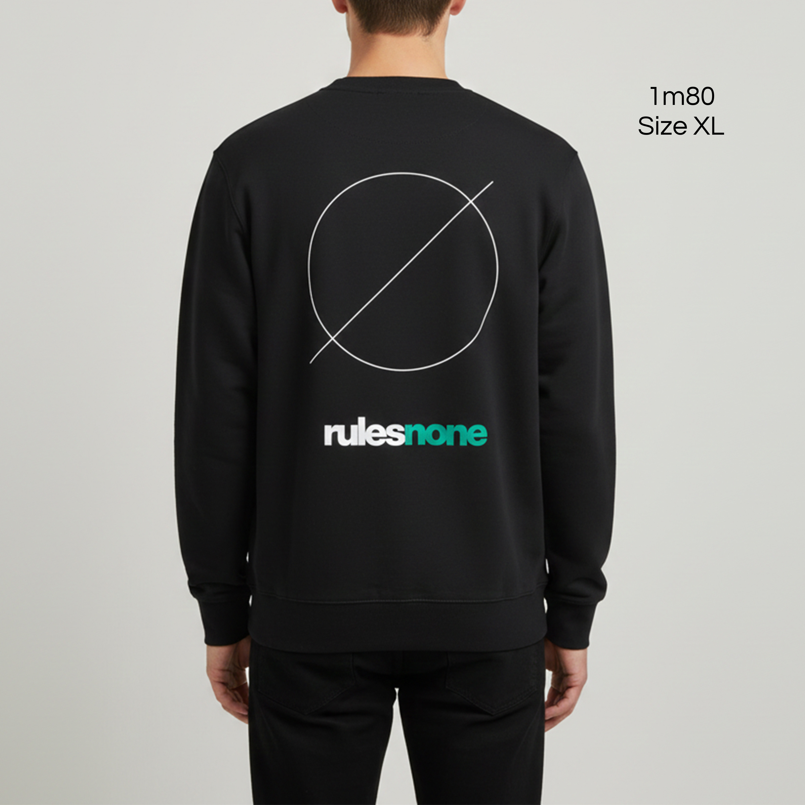 Sweaz "rulesnone" Graphic Sweatshirt - Black/Green