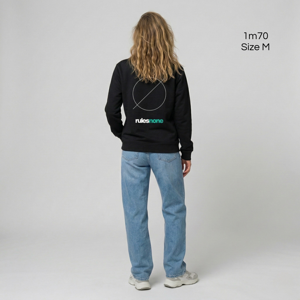 Sweaz "rulesnone" Graphic Sweatshirt - Black/Green