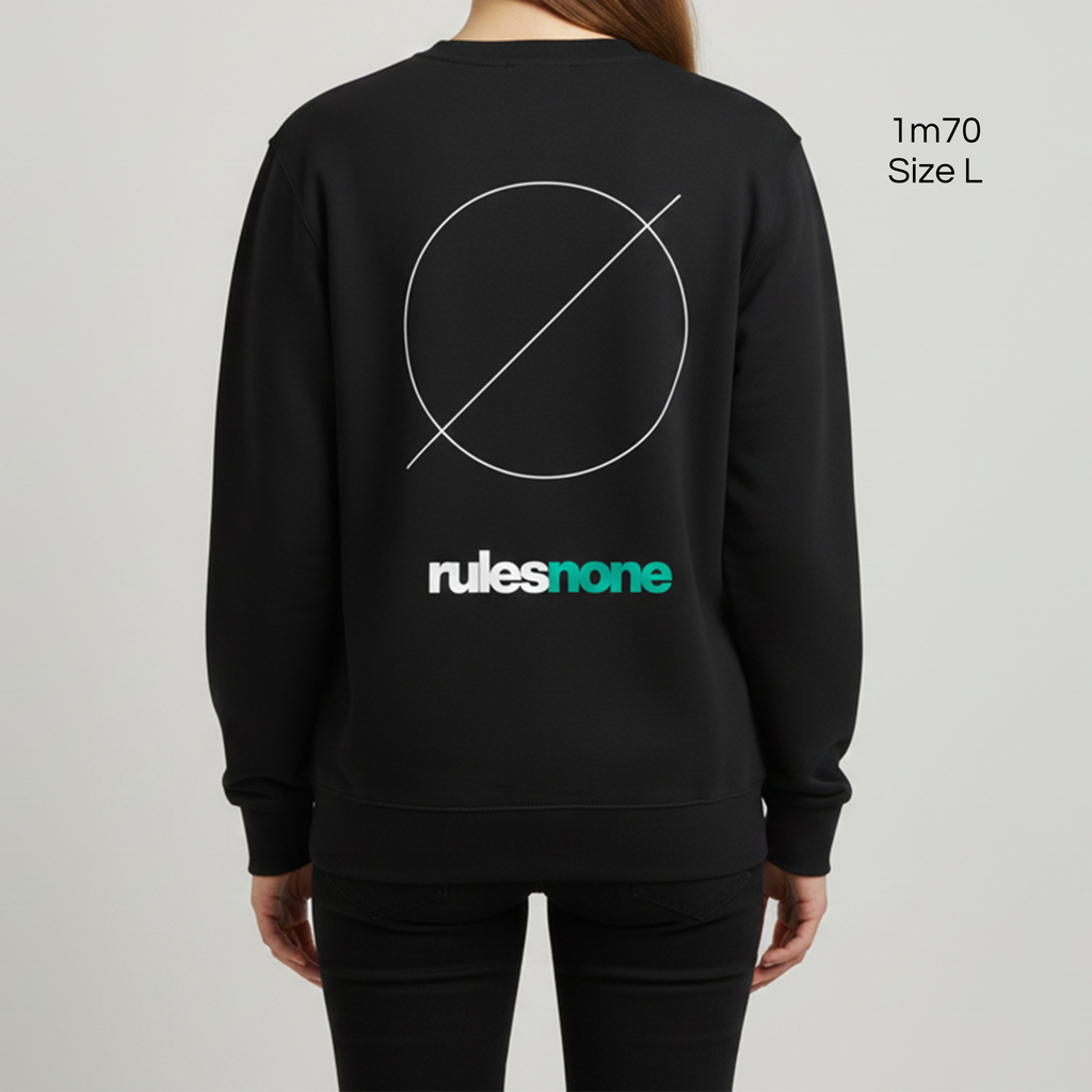 Sweaz "rulesnone" Graphic Sweatshirt - Black/Green